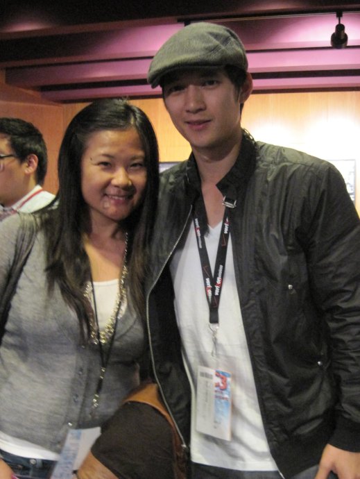Jenny Yang with Harry Shum Jr Mike Chang on Glee C FilmFestival